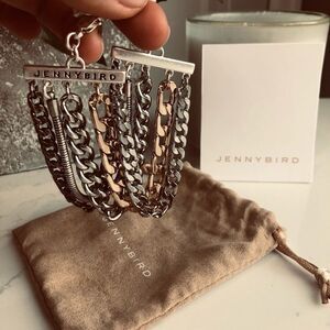 NWT- JENNY BIRD Austin Cuff Bracelet made from chains cute casual bracelet